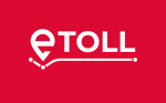 Na czerwonym tle napis: etoll
