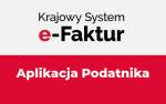 Na biało-czerwonym tle napis: Krajowy System e-Faktur. Aplikacja Podatnika.